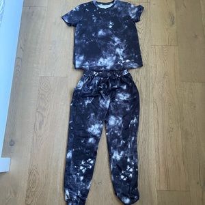 Tie dye lounge set - short sleeve shirt with joggers (comes as a set)